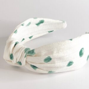 Product Image for  Green Polka Dot Topknot Headband