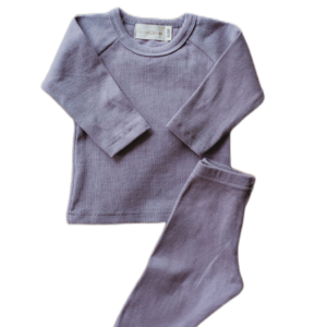 Product Image for  Organic cotton ribbed knit set in “Lilac”
