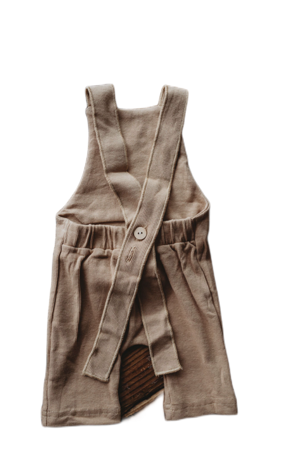 Product Image for  Organic cotton ribbed knit overall in “Wheat”