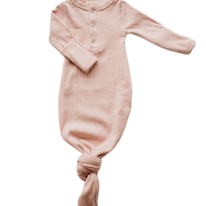 Product Image for  Organic cotton knotted gown in “Mauve”