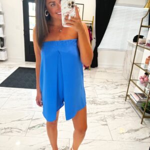 Product Image for  Walk My Way Blue Strapless Romper