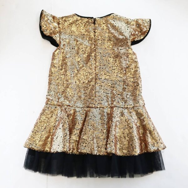 Product Image for  Ruffle Sleeve Gold Sequin Dress
