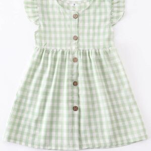 Product Image for  Green Plaid Button Down Dress