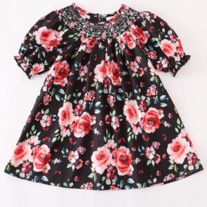 Product Image for  Black Floral Smocked Dress