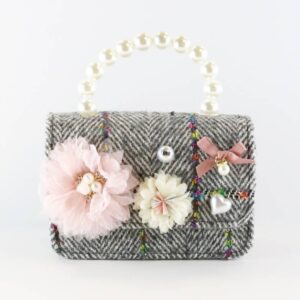 Product Image for  GREY & BLACK Floral Tweed Purse