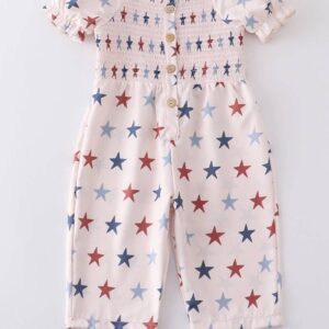 Product Image for  Star Print Smocked Jumpsuit