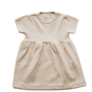 Product Image for  Organic cotton ribbed knit dress in “Oat”