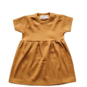 Product Image for  Organic cotton ribbed knit dress in “Honey”