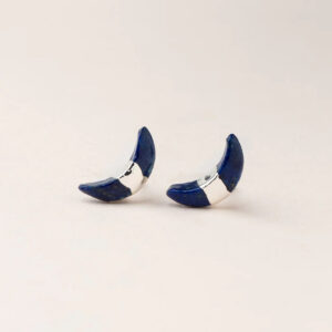 Product Image for  Cresent Moon Stud- Lapis