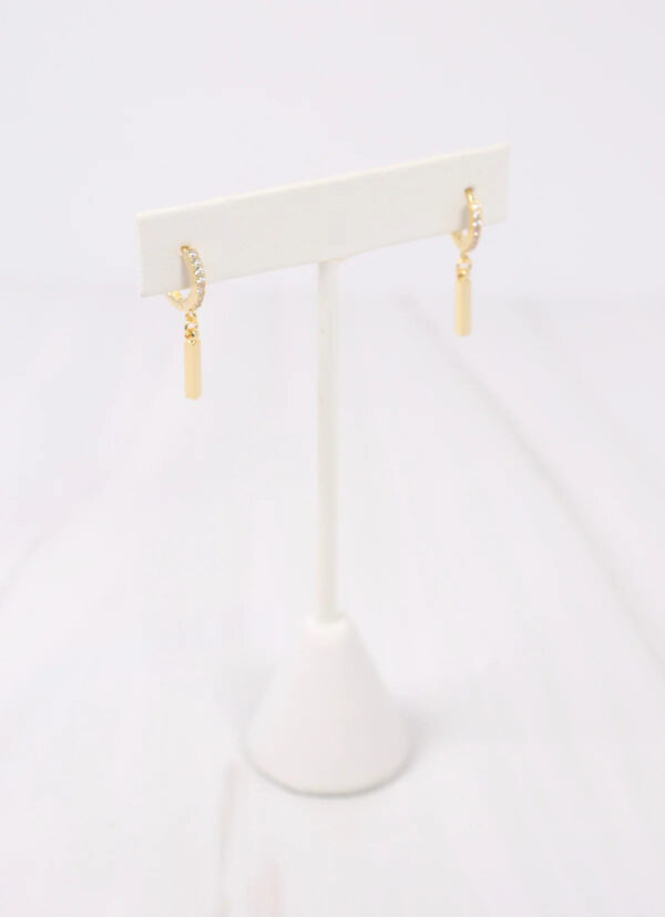 Product Image for  Anitta Huggie Earring With Gold Bar