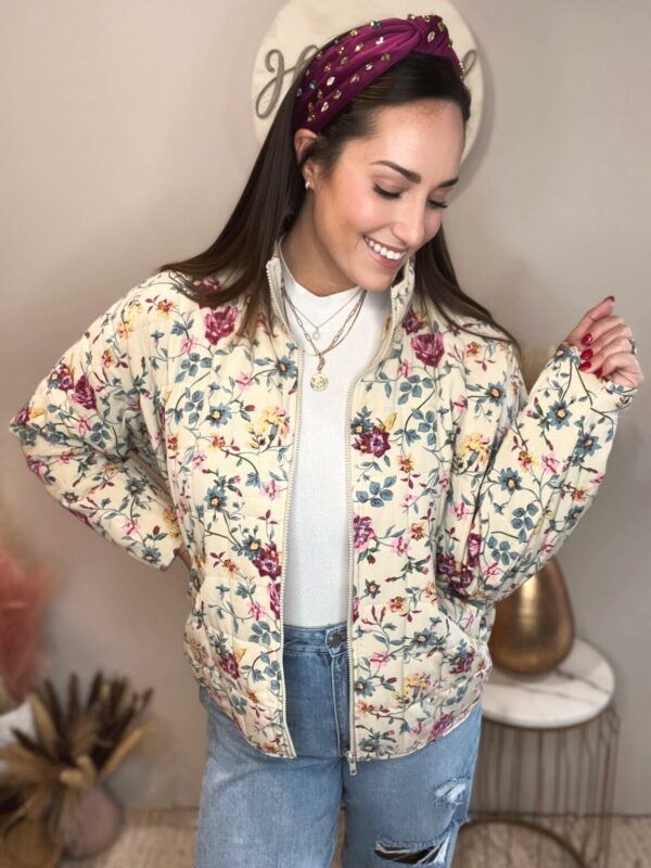 Product Image for  Brighter Days Floral Bomber Jacket
